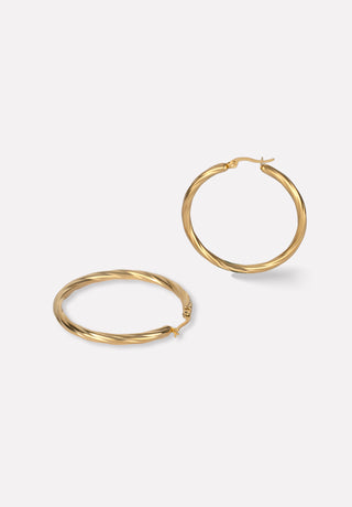 Twisted Bold Hoops