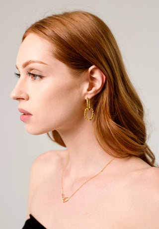 Double Drop Hoop Earrings