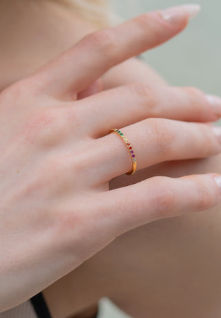 Rainbow Dainty Ring