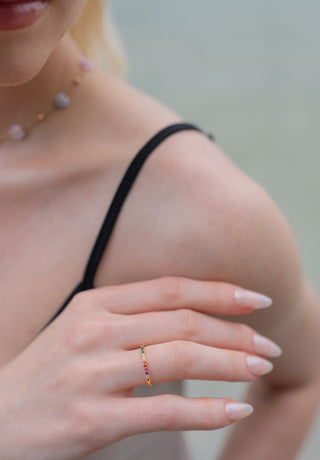 Rainbow Dainty Ring