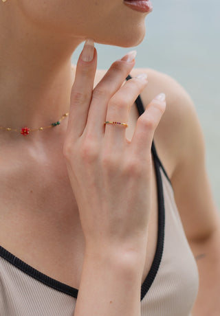 Rainbow Dainty Ring